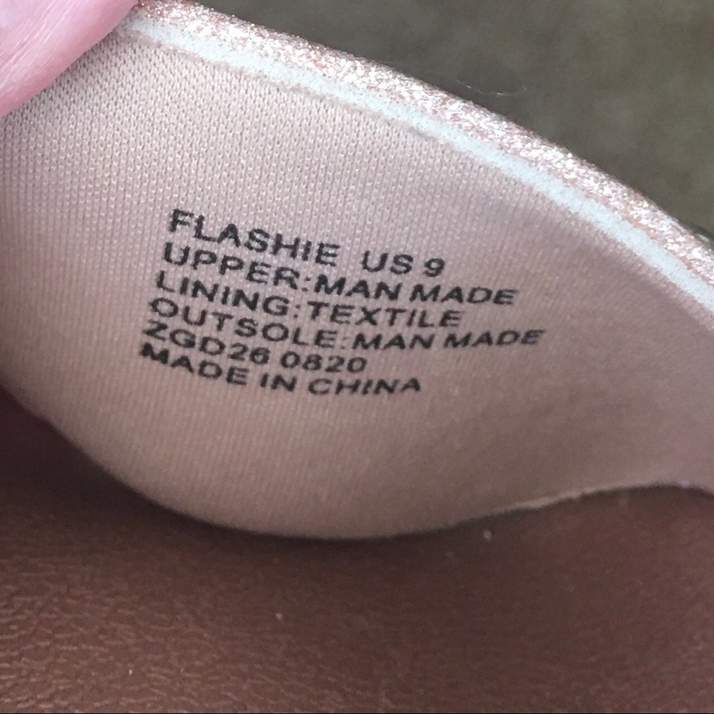 BEBE flashie rose gold slides w jewels - Picture 4 of 8